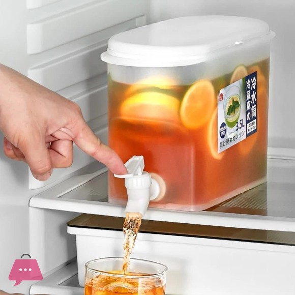 Plastic Drink Dispenser, Beverage Dispenser With Spigot, 1 Gallon Iced Juice Lemon Dispenser For Party Daily Use, Milk Dispenser For Fridge Gallon, Small Water Dispenser