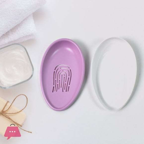 Plastic Soap Dish with Drain, Soap Holder Double-layer Sabundani (1 Pc)