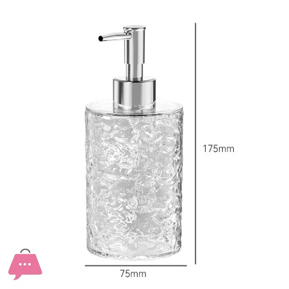 Ripple Emboss Acrylic Plastic Hand Press Pump Liquid Soap Dispenser