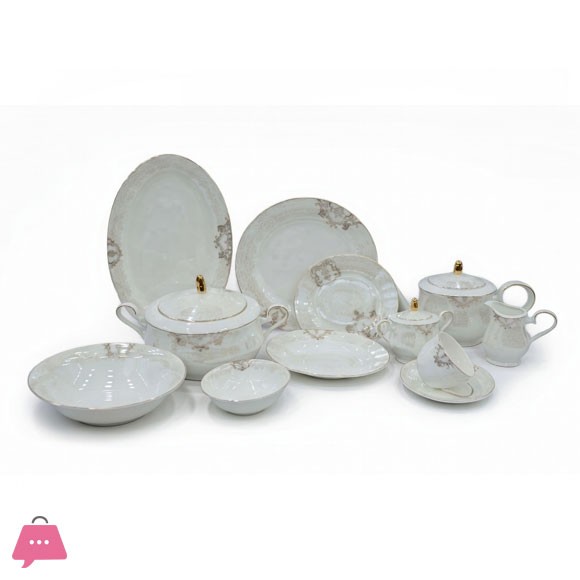 Royal Elegant Porcelain Dinner Set 61 Pieces