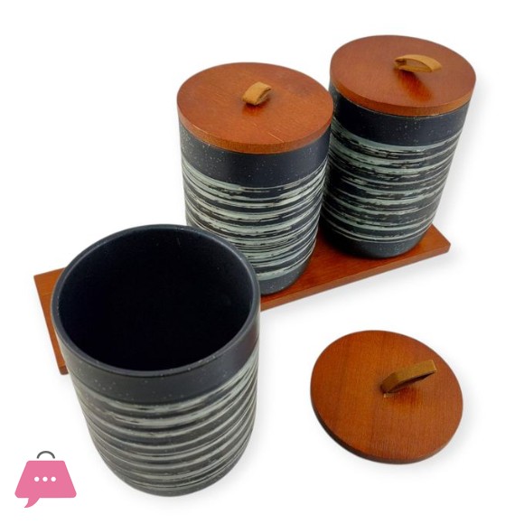 Spice Porcelain Jars - 3 Pcs