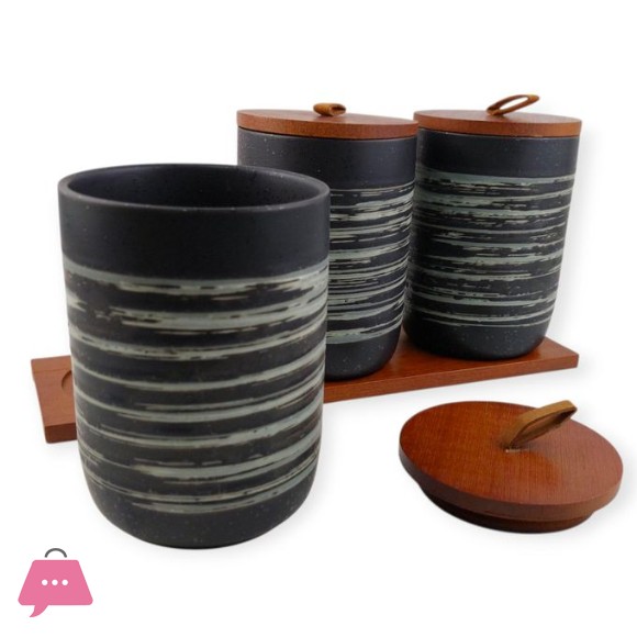 Spice Porcelain Jars - 3 Pcs