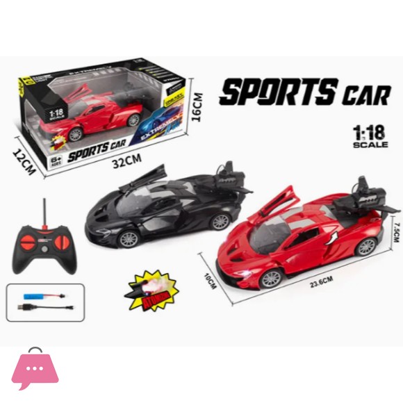 1:18 Scale 5CH Remote Control Car with Light and Spray - 3366-A43