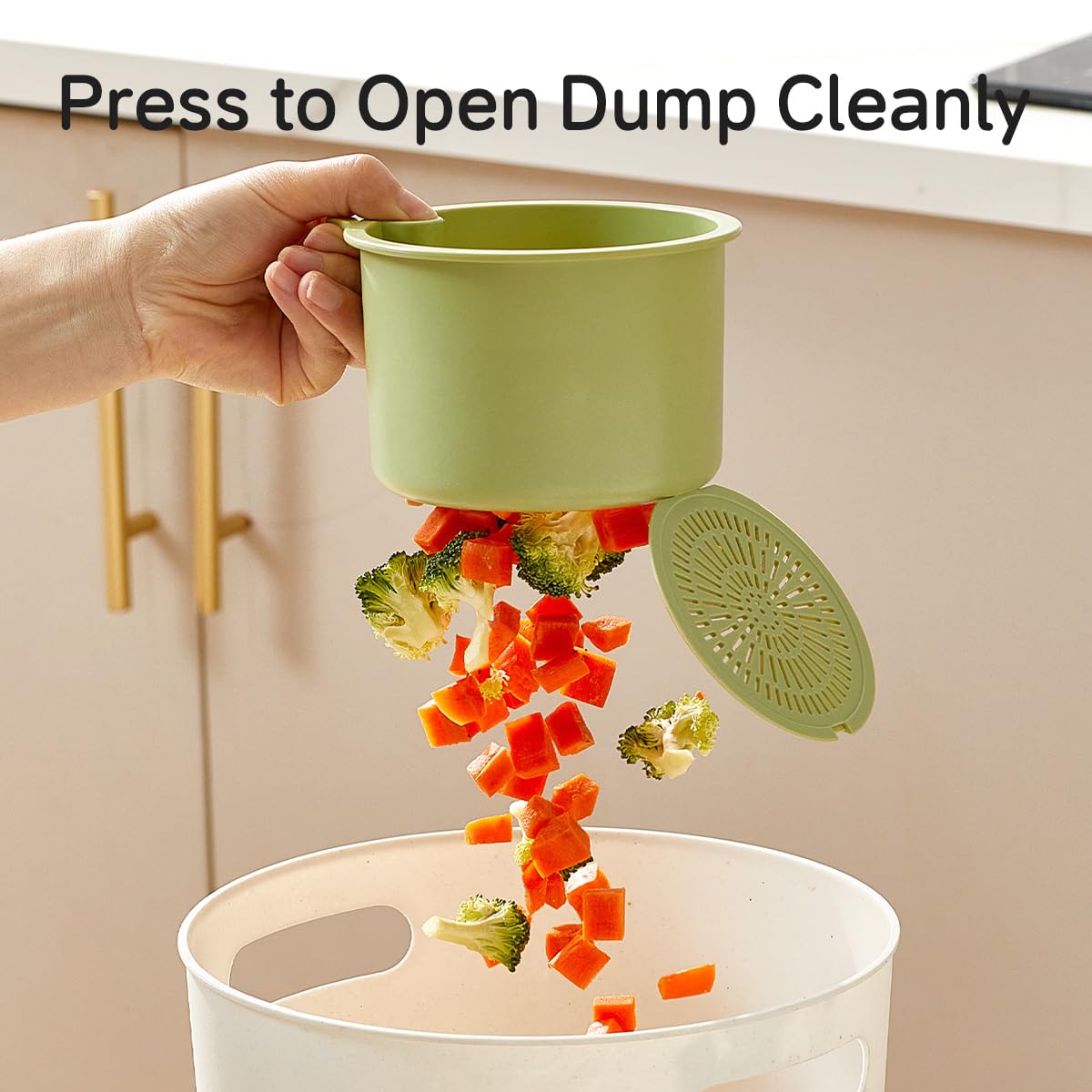 Kitchen Sink Drain Basket, Double Layer Strainer Food Waste Filter Baskets