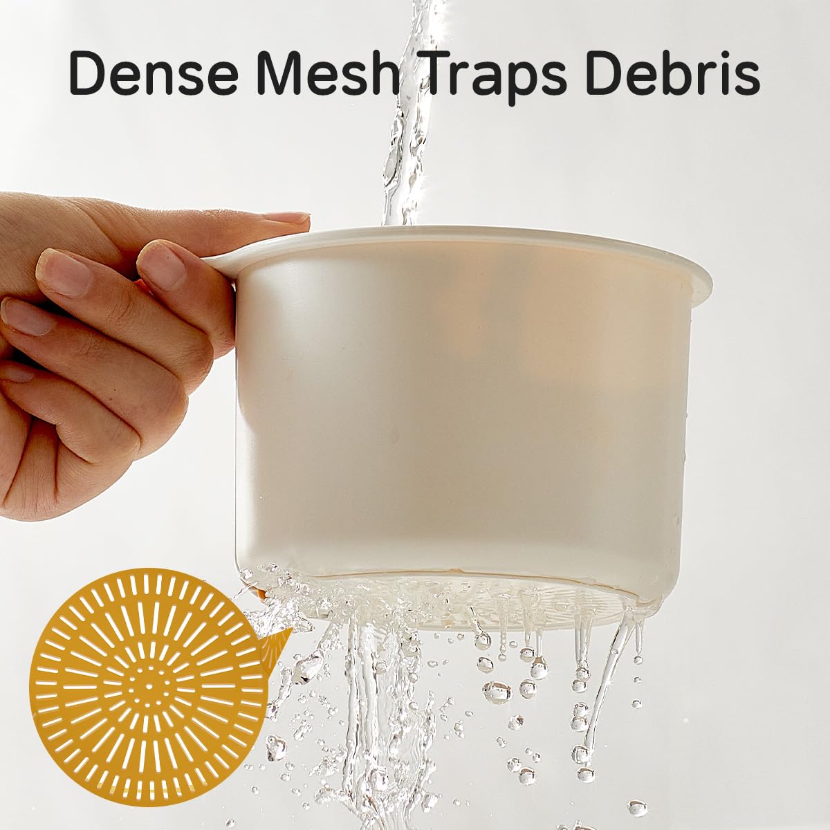 Kitchen Sink Drain Basket, Double Layer Strainer Food Waste Filter Baskets
