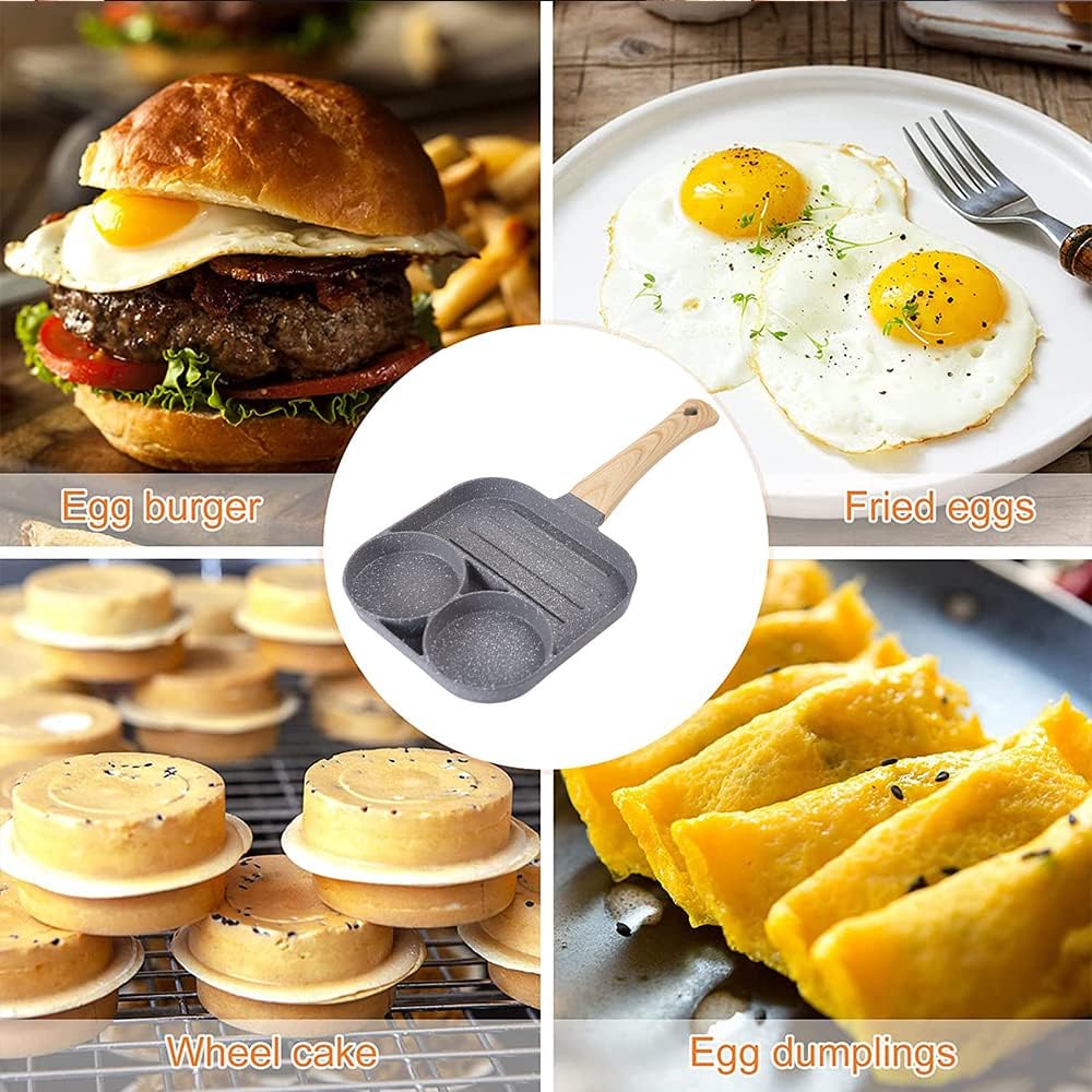 Frying Pan for Pancakes, Non Stick Egg Frying Pan, Fried Eggs Pancake Pan, Omelette Pan with Non-Stick Coating, for Breakfast, Fried Egg, Pancakes, Steaks, for Induction Hobs, Gas Stoves