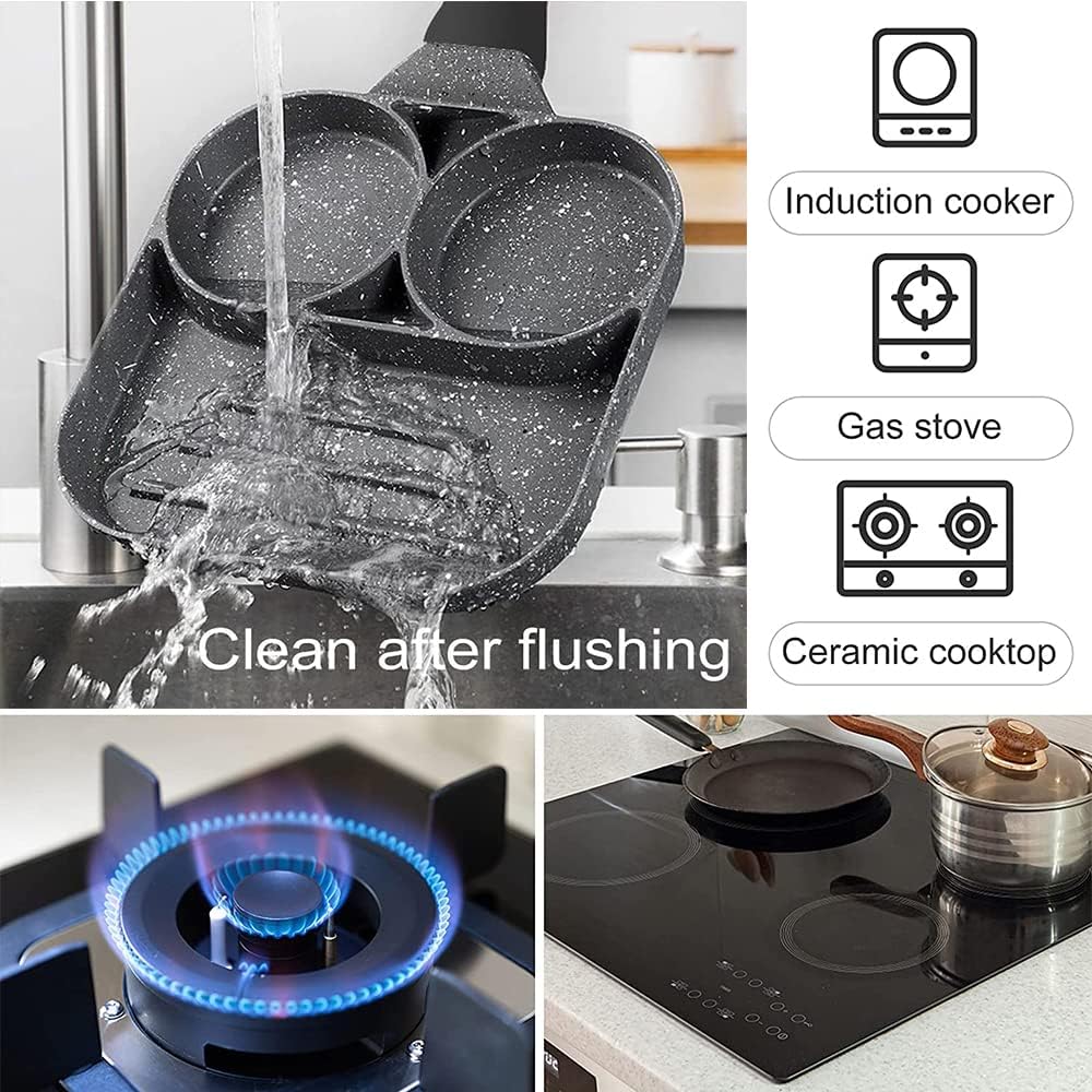 Frying Pan for Pancakes, Non Stick Egg Frying Pan, Fried Eggs Pancake Pan, Omelette Pan with Non-Stick Coating, for Breakfast, Fried Egg, Pancakes, Steaks, for Induction Hobs, Gas Stoves