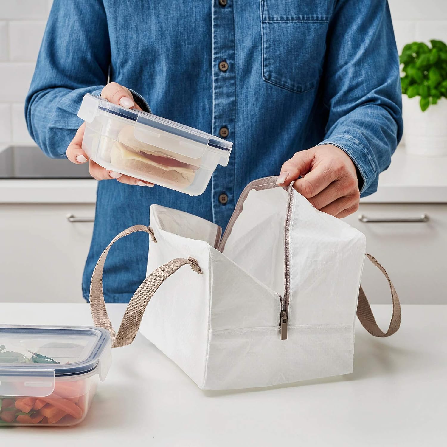 IKEA Lunch bag white/beige