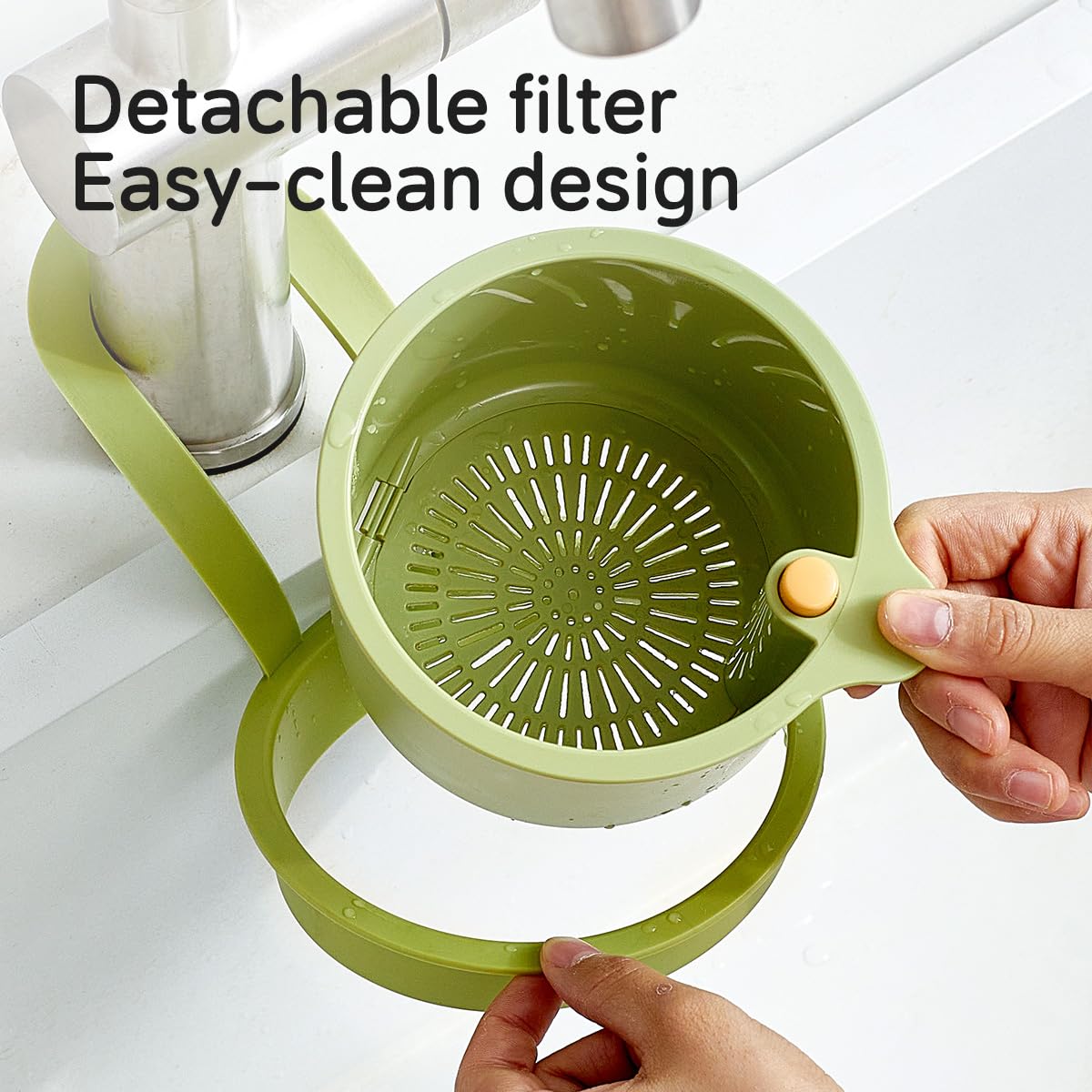 Kitchen Sink Drain Basket, Double Layer Strainer Food Waste Filter Baskets
