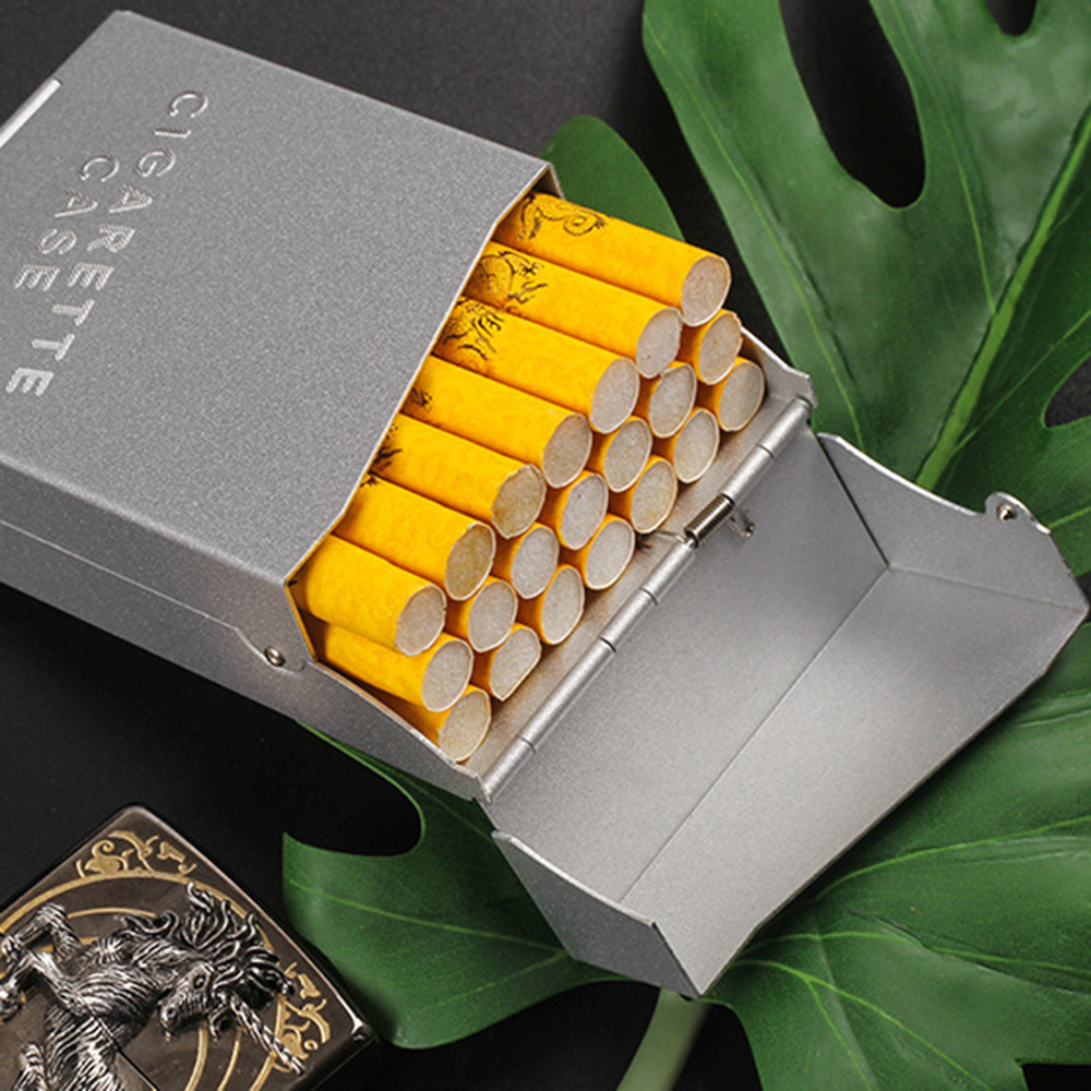 NEW Aluminum 20 PCS Cigarette Capacity Cigarette Case Cigarette Box Gadgets