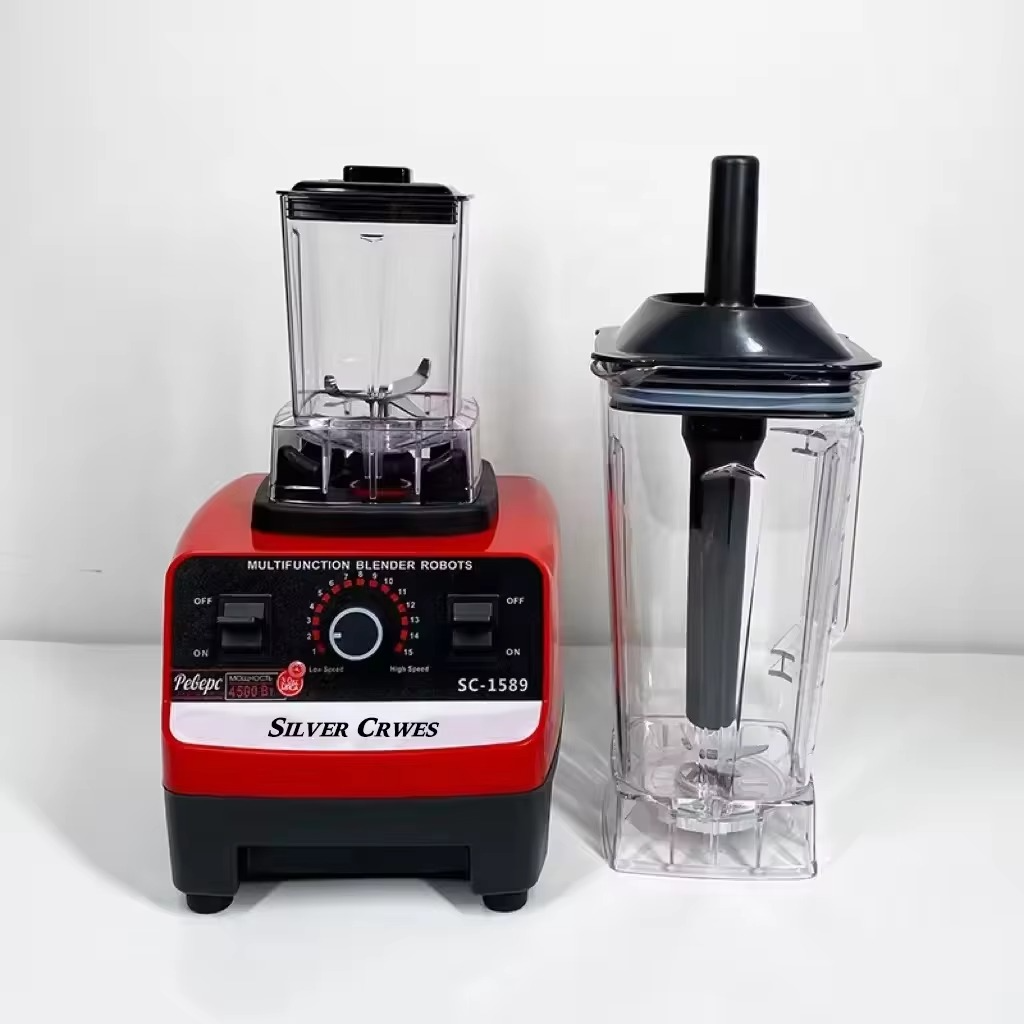 2-in-1 Heavy Duty Blender Juicer 4500W Silver Crest SC-1589 Pure Copper Motor, Multi-Functional Food Processor Smoothie Mixer