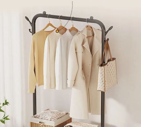 Floor Hanger For Clothes, Shoe Rack Bedroom Organizer