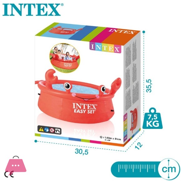 Intex Easy Set Crab Kids Pool 6 ft x 20 inch – 26100 in Pakistan