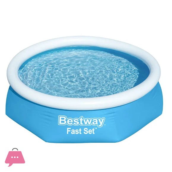 Bestway 57448 Fast Set Expansion Pool With Inflatable Ring 8 Feet x 24 Inch