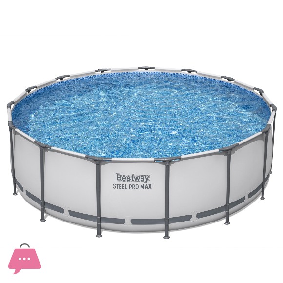 Bestway Above Ground Swimming Pool Round Steel Pro Max 15 Feet x 48 Inch -56438