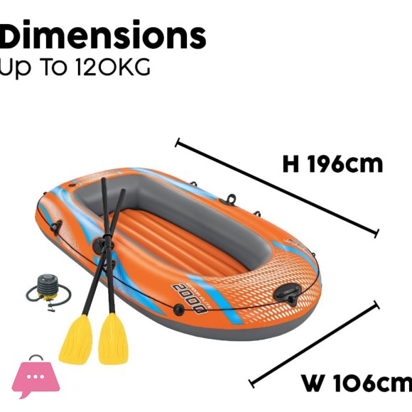 Bestway Boat Kondor Elite 2000 Inflatable Raft Set - 61141