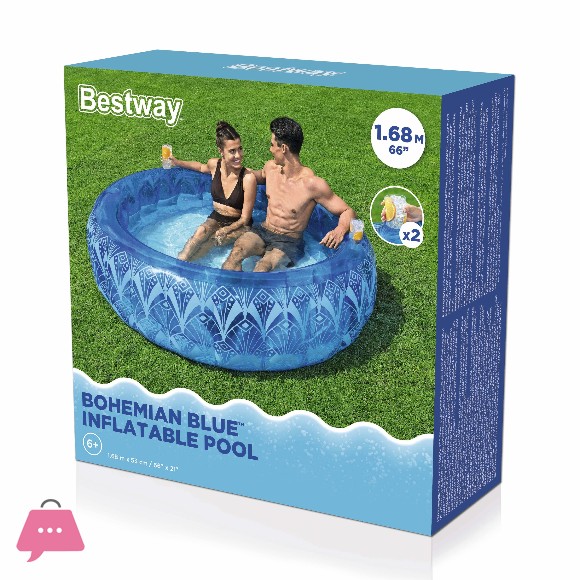 Bestway Bohemian Blue Inflatable Pool 66 x 21 Inch - 54479