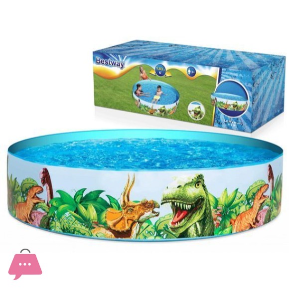 Bestway Dinosaur Fill N Fun witout Air Pool 6 Feet x 15 Inch- 55022