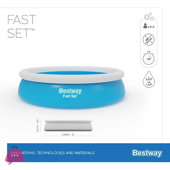 Bestway Fast Set Pool 12 Feet x 30 Inch - 57273