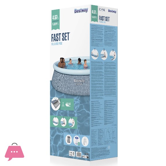 Bestway Fast Set Round Above Ground 15 Feet x 42 Inch - 57372