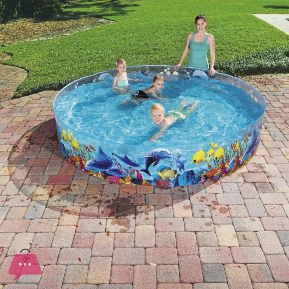 Bestway Fill N Fun Vinyl kids Play without Air Pool 8-Feet x 18 Inch - 55031