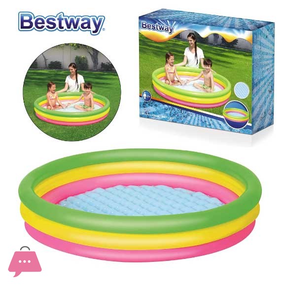 Bestway genuine Three-Ring inflatable Baby Swimming Pool 60 x 12 Inch - 51103