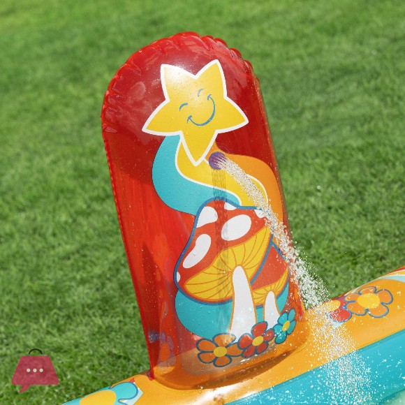 Bestway H2OGO Retro Groove Kids Inflatable Play Center and Pool 6 Ft. 4 In. X 60 In. X 29 In. - 53164