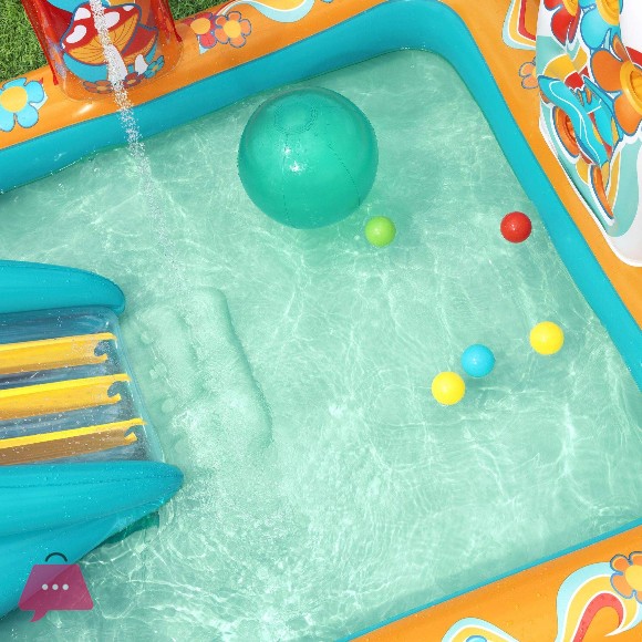 Bestway H2OGO Retro Groove Kids Inflatable Play Center and Pool 6 Ft. 4 In. X 60 In. X 29 In. - 53164