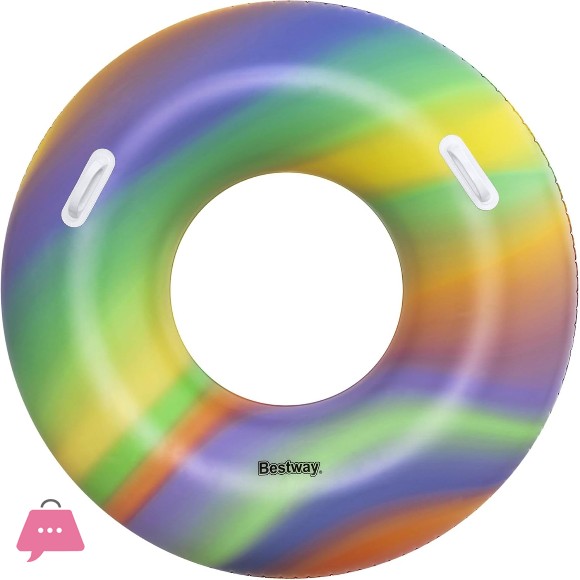 Bestway Inflatable Circle 119 cm Rainbow Swimming Ring - 36352