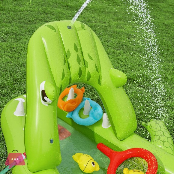 Bestway Inflatable Garden Paddling Pool Gator Kids Inflatable Water Play Center and Pool - 53169
