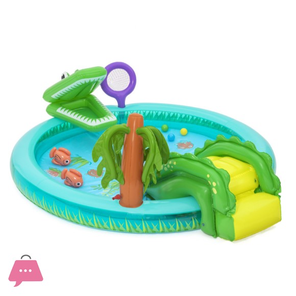 Bestway Inflatable Playground Crocodile 224 x 181 x 72 cm - 53166