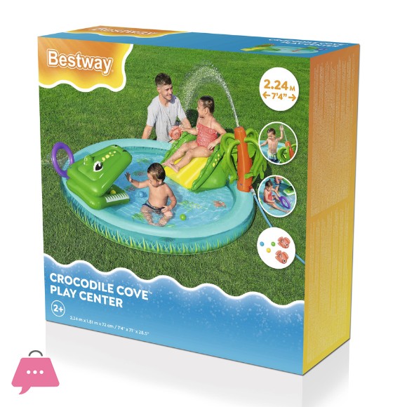 Bestway Inflatable Playground Crocodile 224 x 181 x 72 cm - 53166