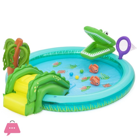 Bestway Inflatable Playground Crocodile 224 x 181 x 72 cm - 53166