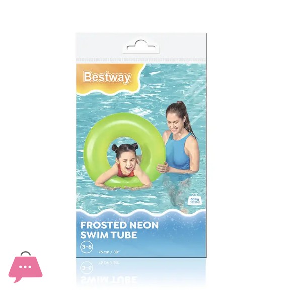 Bestway kids Neon Frost Pool Float Tube Inflatable Swim Ring 30 Inch - 36024