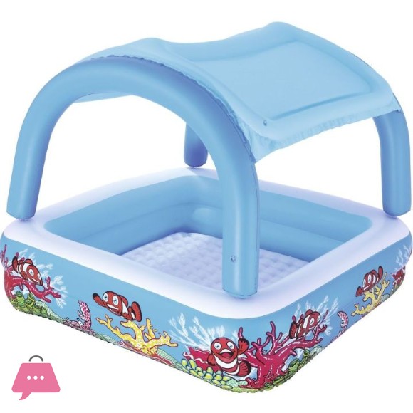 Bestway Multicolour Vinyl Kids Play Pool - Size 4.8 x 4.8 x 4 - Age 3+ - 52192