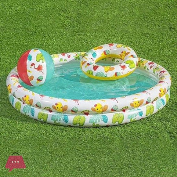 Bestway Play Pool 4 Feet with Swim Ring and Ball For 3-6 Years Kids - 51124