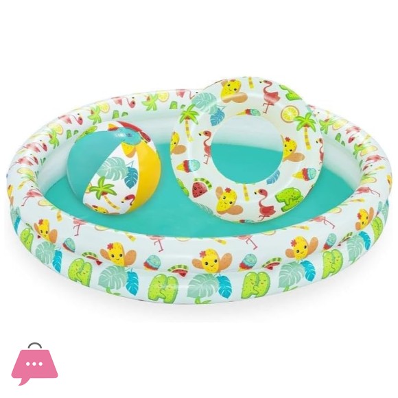 Bestway Play Pool 4 Feet with Swim Ring and Ball For 3-6 Years Kids - 51124