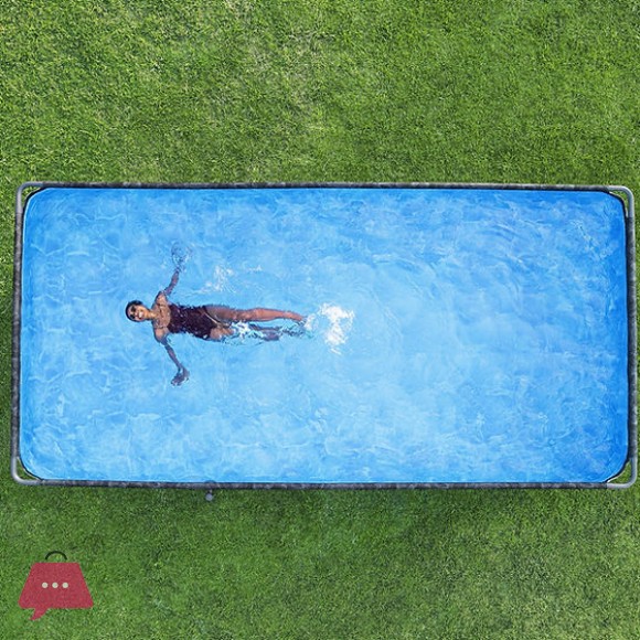 Bestway Rectangular Above-Ground Pool Set Big Family Swimming POOL 18 ft × 9 ft × 52 in - 561KA