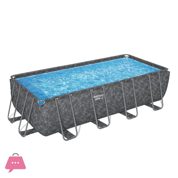 Bestway Rectangular Above-Ground Pool Set Big Family Swimming POOL 18 ft × 9 ft × 52 in - 561KA