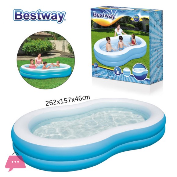 Bestway Vinyl Kids Play Pool - Size 8.5 x 1.5 x 5 - Age 3+ - 54117