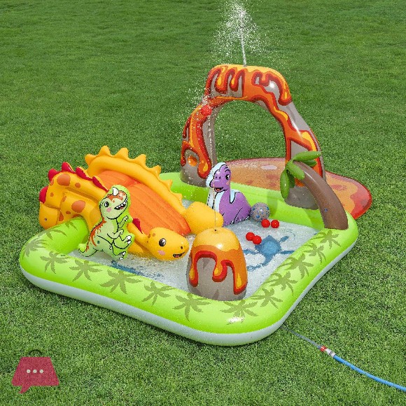 Bestway Volcano Springs Kids Inflatable Water Play Center and Pool Water Slide - 53172