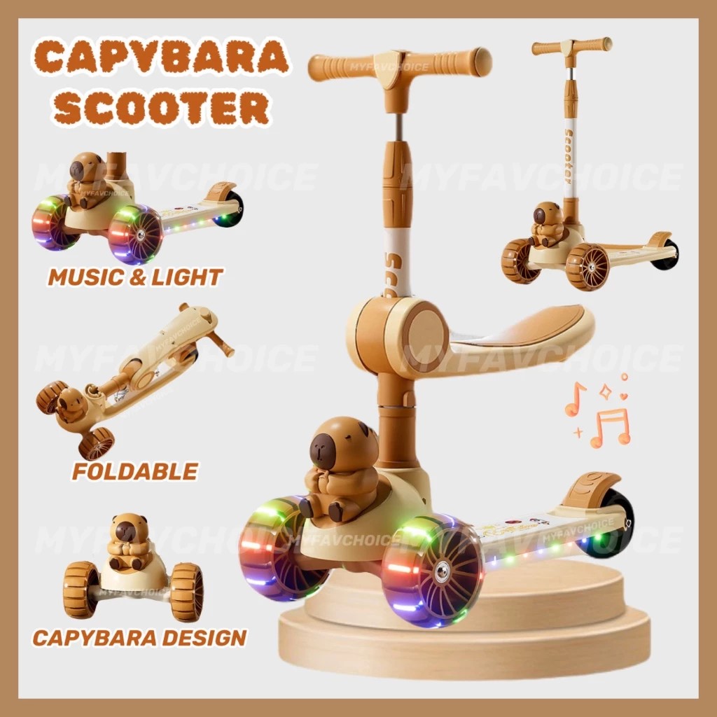 capybara-scooter-for-kid-scooty-foldable-adjustable-height-with-music-light