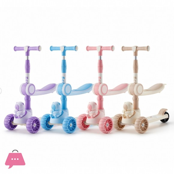 Capybara Scooter for Kid Scooty Foldable Adjustable Height With Music Light - SC-6011