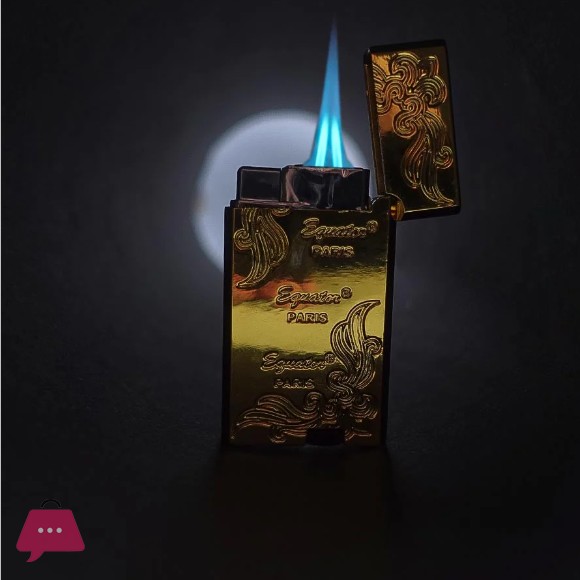 Dual Jet Flame Flower Carved Lighter