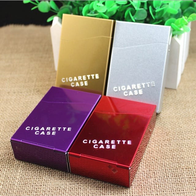 NEW Aluminum 20 PCS Cigarette Capacity Cigarette Case Cigarette Box Gadgets