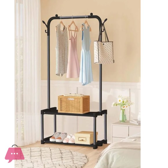 Floor Hanger For Clothes, Shoe Rack Bedroom Organizer
