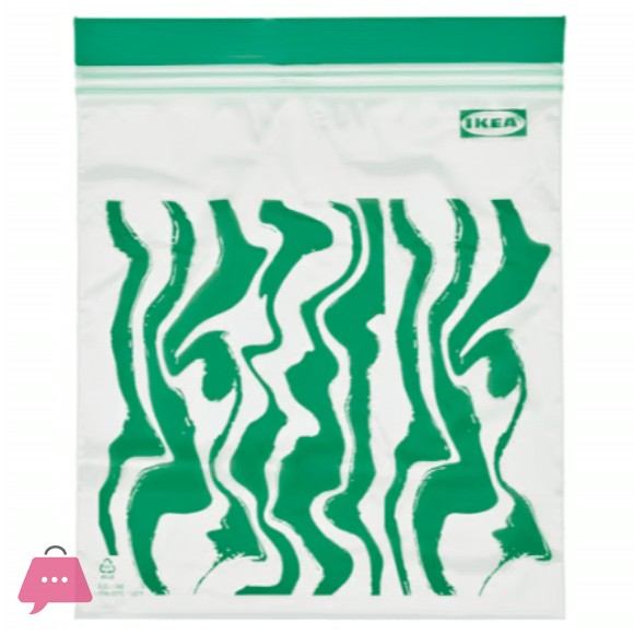 IKEA ISTAD Resealable bag, green, 2.5L