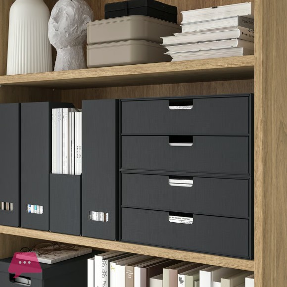 IKEA Magazine file black Pack of 2 TJENA
