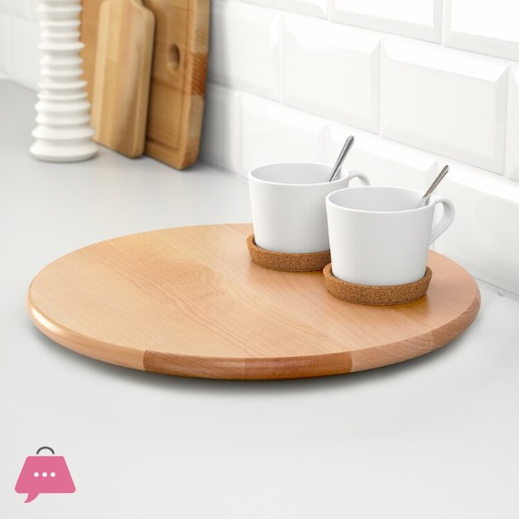 IKEA SNUDDA Lazy Susan, Solid Wood