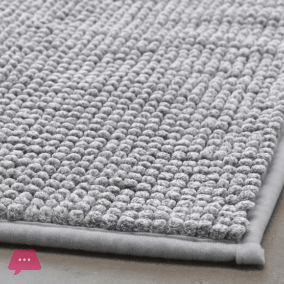 IKEA TOFTBO Bath mat, grey-white